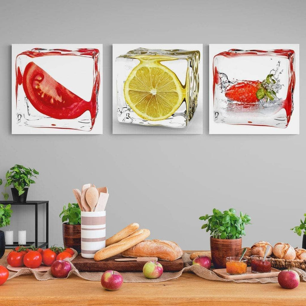 IMontableaudeco's tweet photo. Ajoutez une explosion de fraîcheur et de couleur à votre espace avec le Tableau Cuisine Glaçons et Fruits! 🍅🍋🍓 Idéal pour la cuisine ou le salon! Un cadeau parfait à partir de 49,90€. Découvrez plus ici: https://t.co/yf0oibYt8a #Cuisine #Décoration #Montableaudeco https://t.co/L43qxdwqow