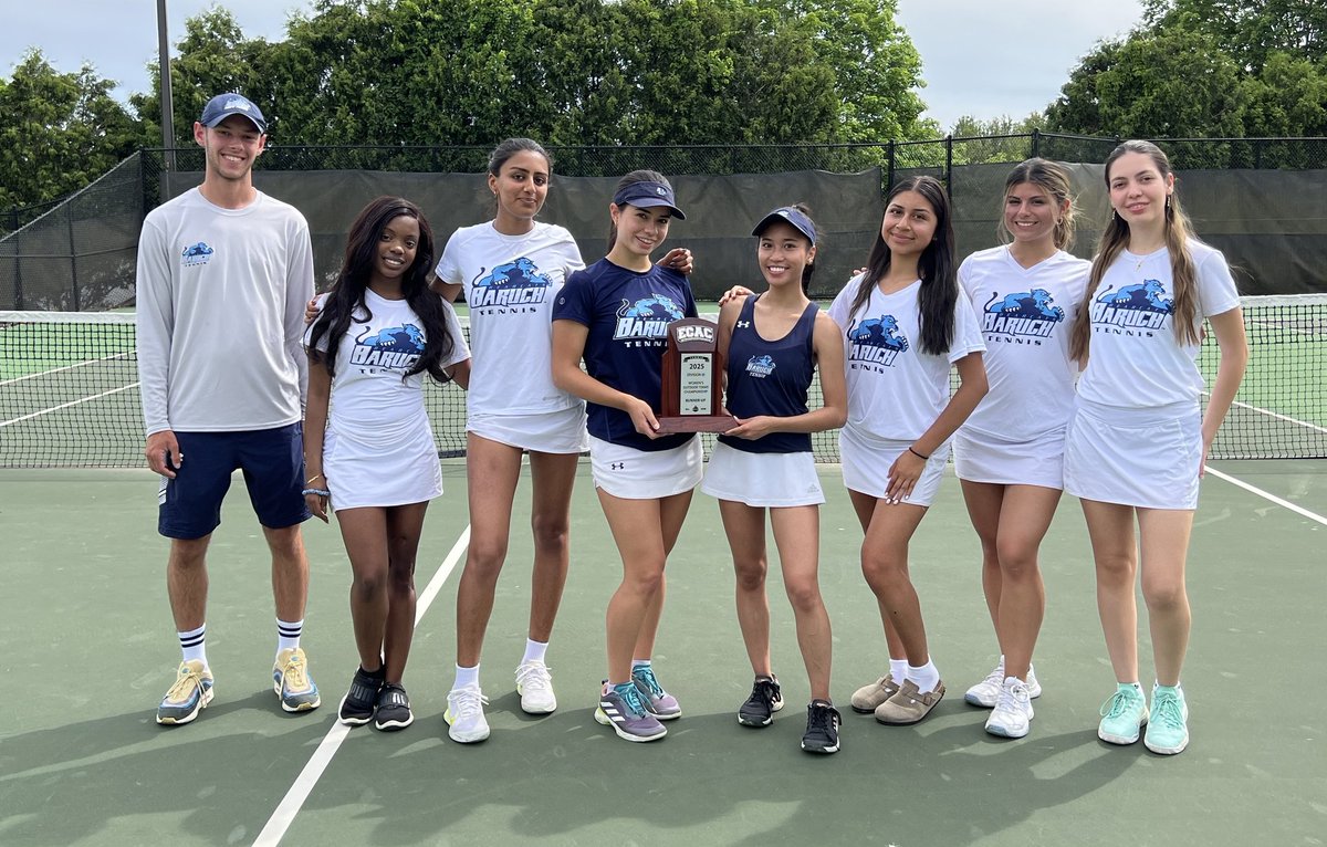 Baruch College Athletics (@baruchathletics) on Twitter photo Congratulations to the women's tennis team for finishing runner up at the 2025 ECAC Division III Championship in Virginia this afternoon. Great season Bearcats! #BaruchTennis #D3Tennis 🎾 <a href="/BaruchBearcatAD/">Heather MacCulloch</a> <a href="/CUNYAC/">CUNY Athletic Conference</a> Congratulations to the women's tennis team for finishing runner up at the 2025 ECAC Division III Championship in Virginia this afternoon. Great season Bearcats! #BaruchTennis #D3Tennis 🎾 <a href="/BaruchBearcatAD/">Heather MacCulloch</a> <a href="/CUNYAC/">CUNY Athletic Conference</a>