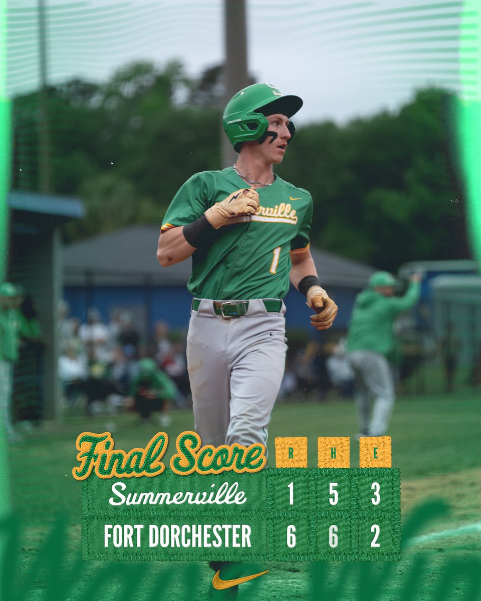 Final from Fort Dorchester.

We’ll look to bounce back Monday night. 

#GoBigGreen | #StayTrippy