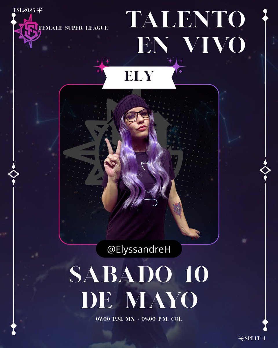 La segunda voz que nos acompaña esta noche es <a href="/ElyssandreH/">Elyssandre</a> ✨ no se lo pierdan a las 7:00 pm