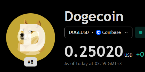 💥  DOGE $0.25
