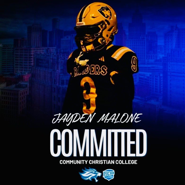 Jaymo (@jaydenmalone_9) on Twitter photo Blessed for this opportunity and ready to keep working.
<a href="/CoachJReardon/">Jeff Reardon</a>
<a href="/CCCLionsFB/">Community Christian College Football</a>
<a href="/thecoachhopshow/">The Coach Hop Show</a> Blessed for this opportunity and ready to keep working.
<a href="/CoachJReardon/">Jeff Reardon</a>
<a href="/CCCLionsFB/">Community Christian College Football</a>
<a href="/thecoachhopshow/">The Coach Hop Show</a>
