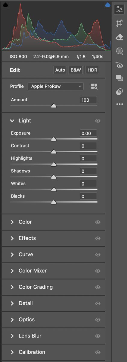 Took a RAW pic with my iPhone for the first time and imported into Photoshop. Why is there a slider for AMOUNT? Is that the amount of Apple ProRAW? What the hell does that even mean? Moving the slider seems to adjust the exposure... which already has it's own slider below.