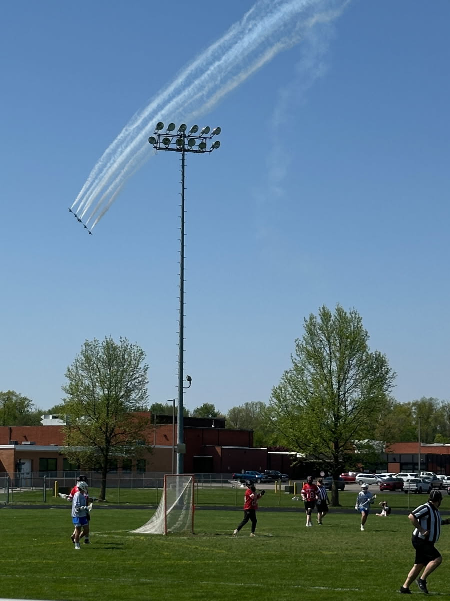 Thank you <a href="/AFThunderbirds/">Thunderbirds</a> for the flyover of our lacrosse game against  <a href="/AnthonyWayneLax/">Generals Lacrosse</a> today.  Great Show and Great Game by both teams. Best of luck in the tournament Generals.
<a href="/AlderAthletics/">Jonathan Alder Athletics</a>