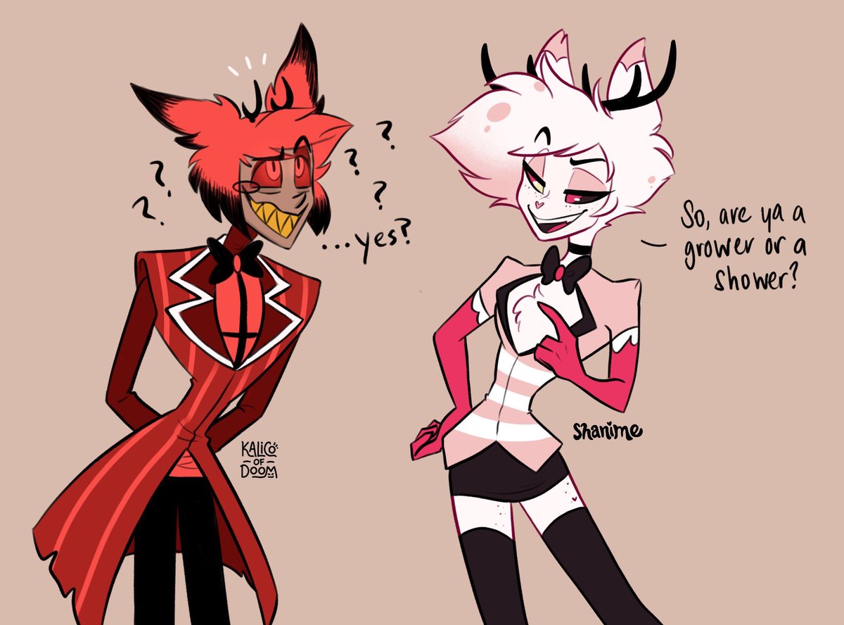 A quick little collab with <a href="/kalico_of_doom/">✨Doom✨</a> featuring Stag Angel 🤭

#HazbinHotel #HazbinHotelAlastor #HazbinHotelAngelDust