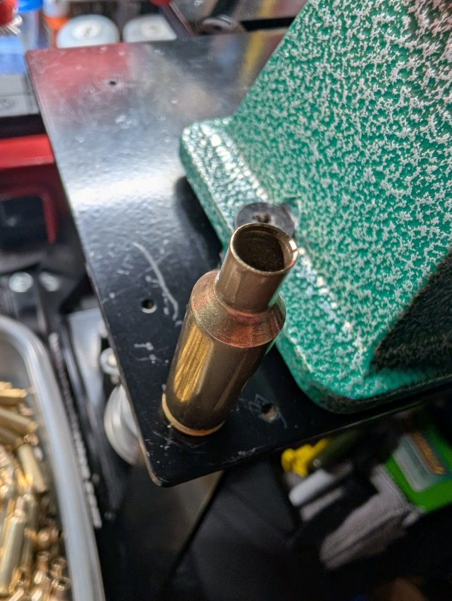 rockchalk06's tweet image. Finally after 3 firings my #6GT Alpha Brass takes a full 360° trim/chamfer/debur