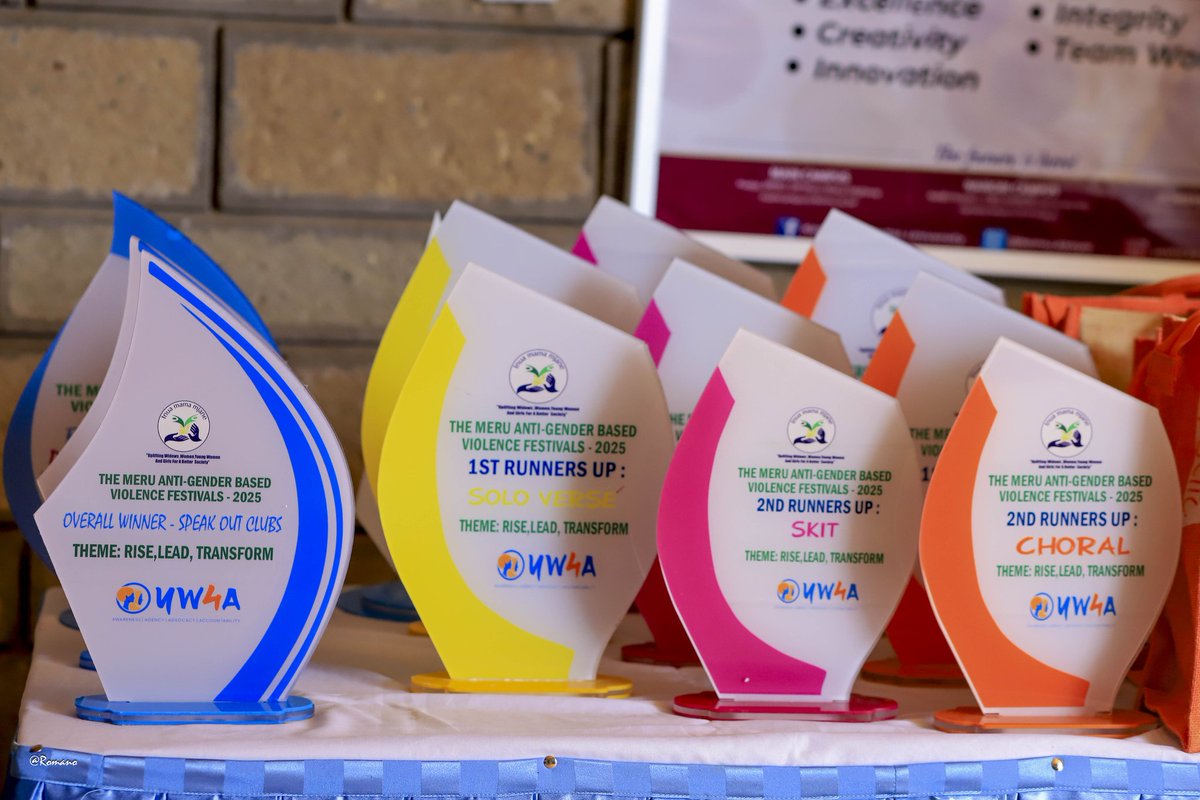 InuamamaM's tweet photo. @InuamamaM held its 2nd edition of the #MeruantiSGBVFestival2025 where learners show cased #Innovation and #interventions towards ending #SGBV in @Meru_county under the theme #RiseLeadTransform #YW4A https://t.co/dabHxwMzfz