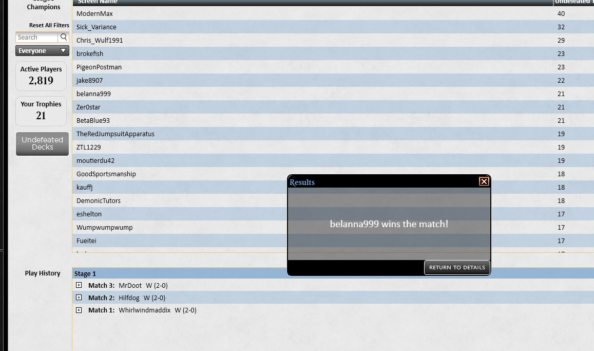 trophy #21 ... 3-0 6-0 with control cardos