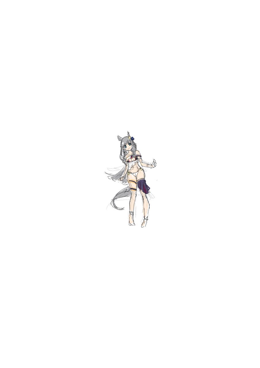 kyabe2man_e's tweet image. たまにはラフを🙂いつもA4サイズに小さくラフ描いてます☀️