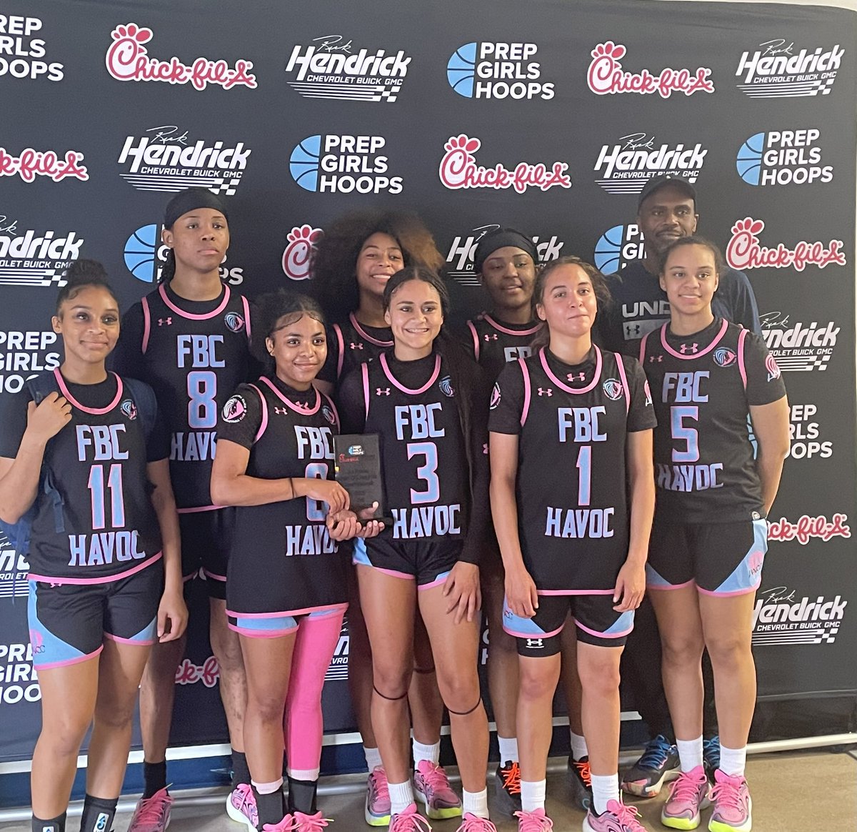 FBC Havoc 2027 taking home the 🏆 at the Chick-fil-A invitational. Learning and growing as a team.