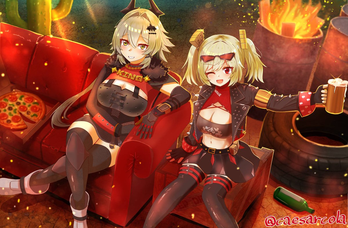 【fanart】キング・シーザー &amp; バーニス
#ゼンゼロ #zzzero
