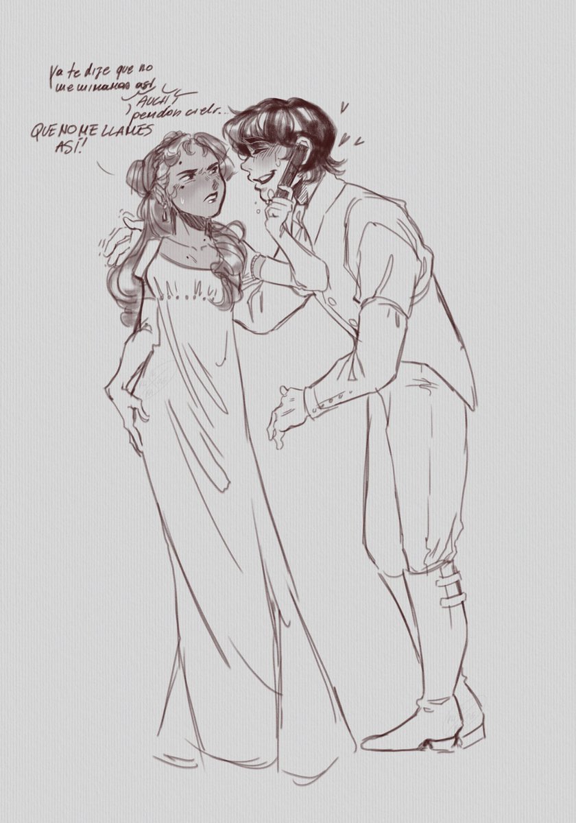 Xilograph's tweet image. Do you remember the Bridgerton series on Netflix? I couldnโt help but picture Lord Macay trying not to act like a total stalker about his engagement.
Charlie... I already said no. Stop looking at me like that. ๐ซ
#ADSM #ADoubleSidedMirror #Brigerton
#sketchs