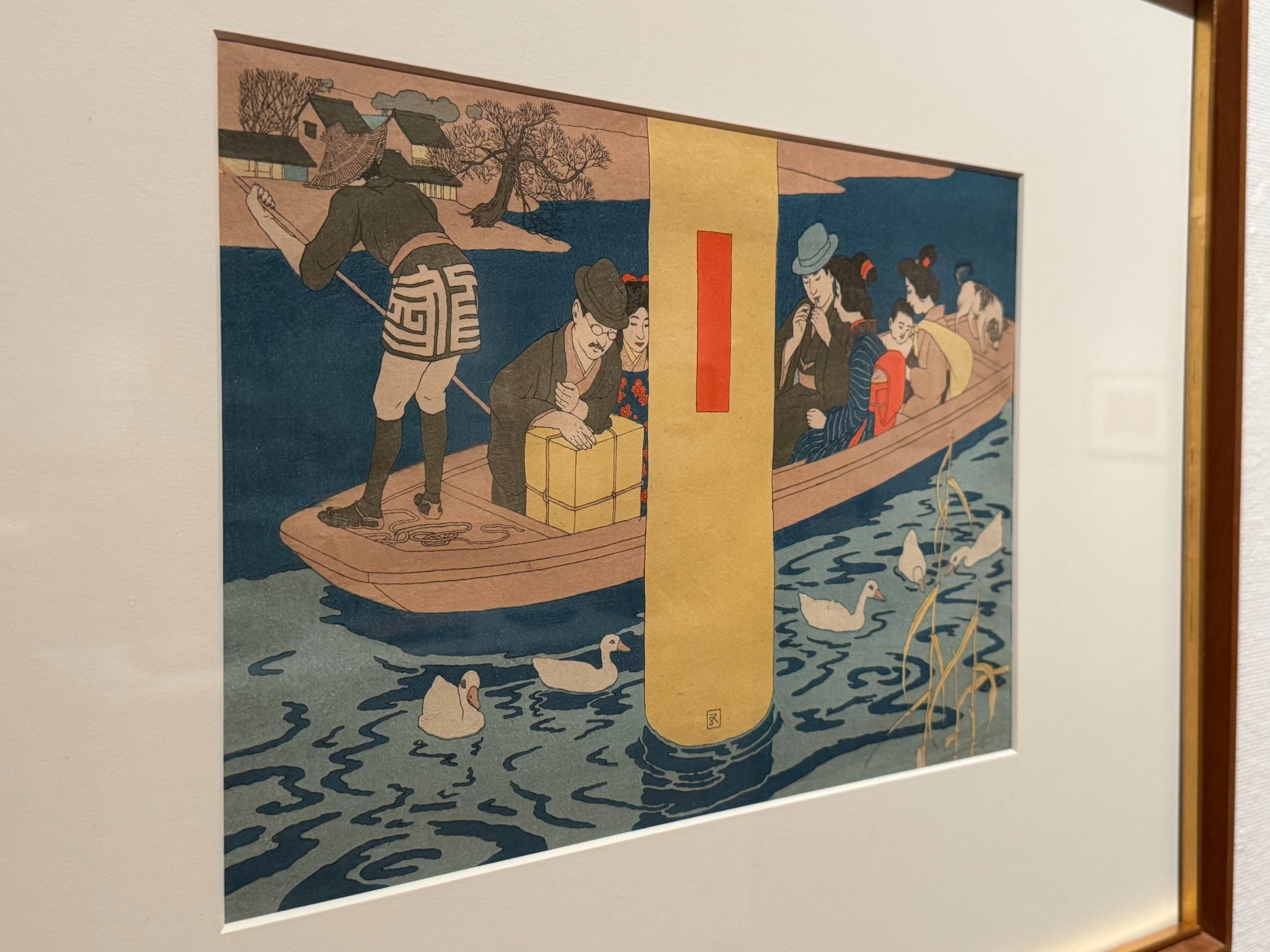 股旅　舞台ステージ幕　橋の絵　布製 Utagawa Hiroshige（歌川広重） Kai Province: Monkey Bridge