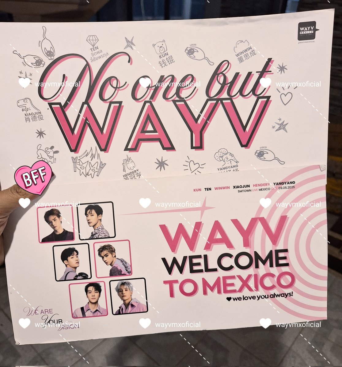 wayvmxbase's tweet photo. WayZenNi, si tuviste oportunidad de ver alguno de nuestros proyectos para WayV, ¡nos encantaría que compartieras las fotos con nosotrxs!

Apreciamos enormemente sus @ 🩷.

Esperamos que les haya gustado lo que se preparó 🥹

#WayVTakesOverMexico 
#WayVinMexico 
#WayV #WayVMéxico https://t.co/2cu6gXWXX0