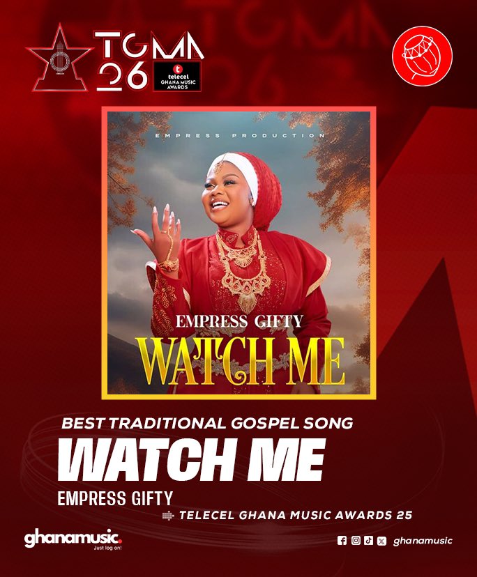 Empress Gifty wins 'Best Traditional  Gospel Song' with 🎶 Watch Me 🎶 at the Telecel <a href="/GHMusicAwards/">Telecel Ghana Music Awards</a>

#GospelGh
#26thTGMA #GhanaMusic #musicawards #TGMA2025 #gospel #christiancontent #gospelblog