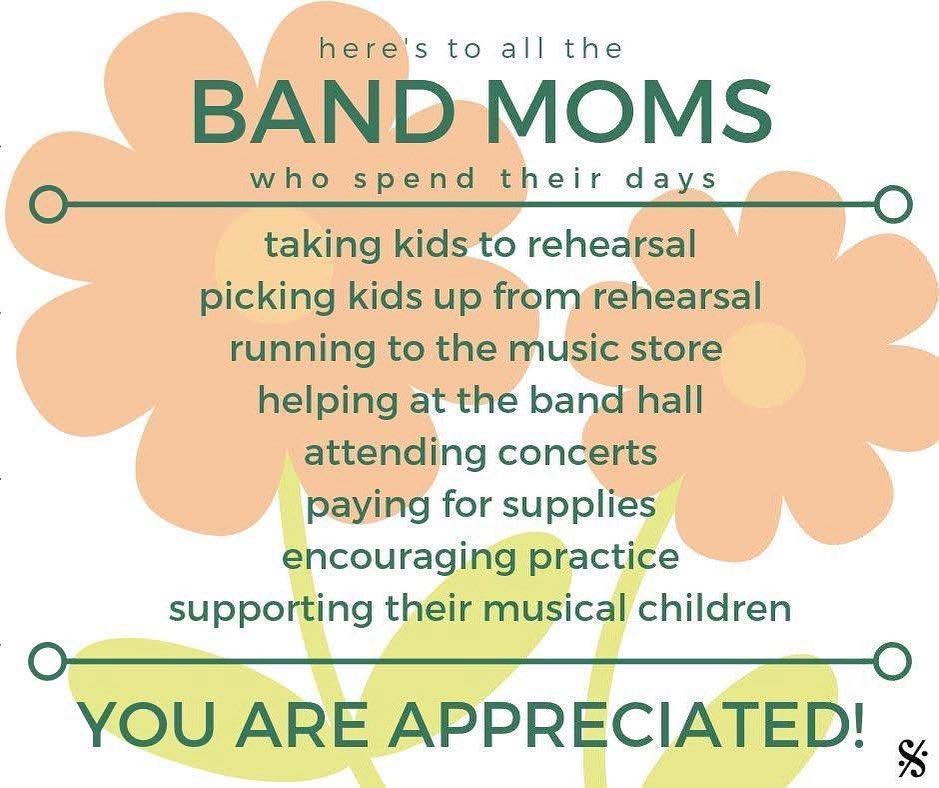 Happy Mothers Day to all our amazing band moms!