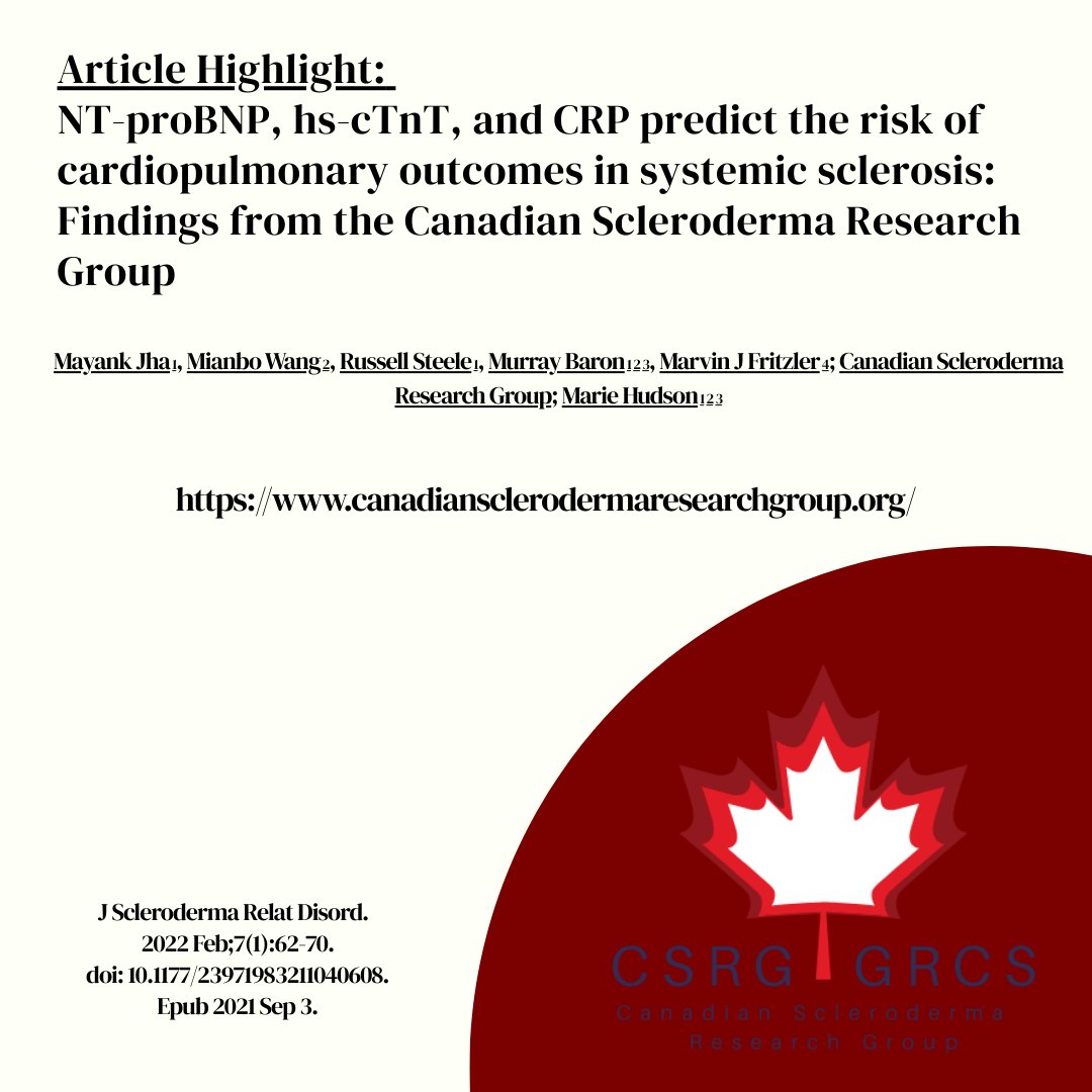 CSRG2022's tweet image. 🔬 Research Highlight from CSRG!
Can simple blood tests help predict serious heart and lung complications in systemic sclerosis?

Read more about how this could change early detection and care. 👇 pmc.ncbi.nlm.nih.gov/articles/PMC89…