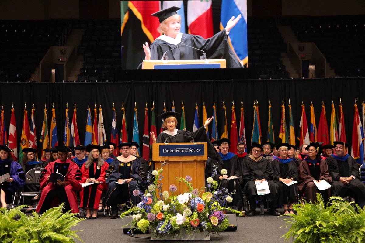 A huge honor for me to give the commencement address to the Sanford School of Public Policy at Duke. So hard to know what to say to those who are dedicated to making a difference through smart public policy. My message: world crying out for leaders of character--which means you