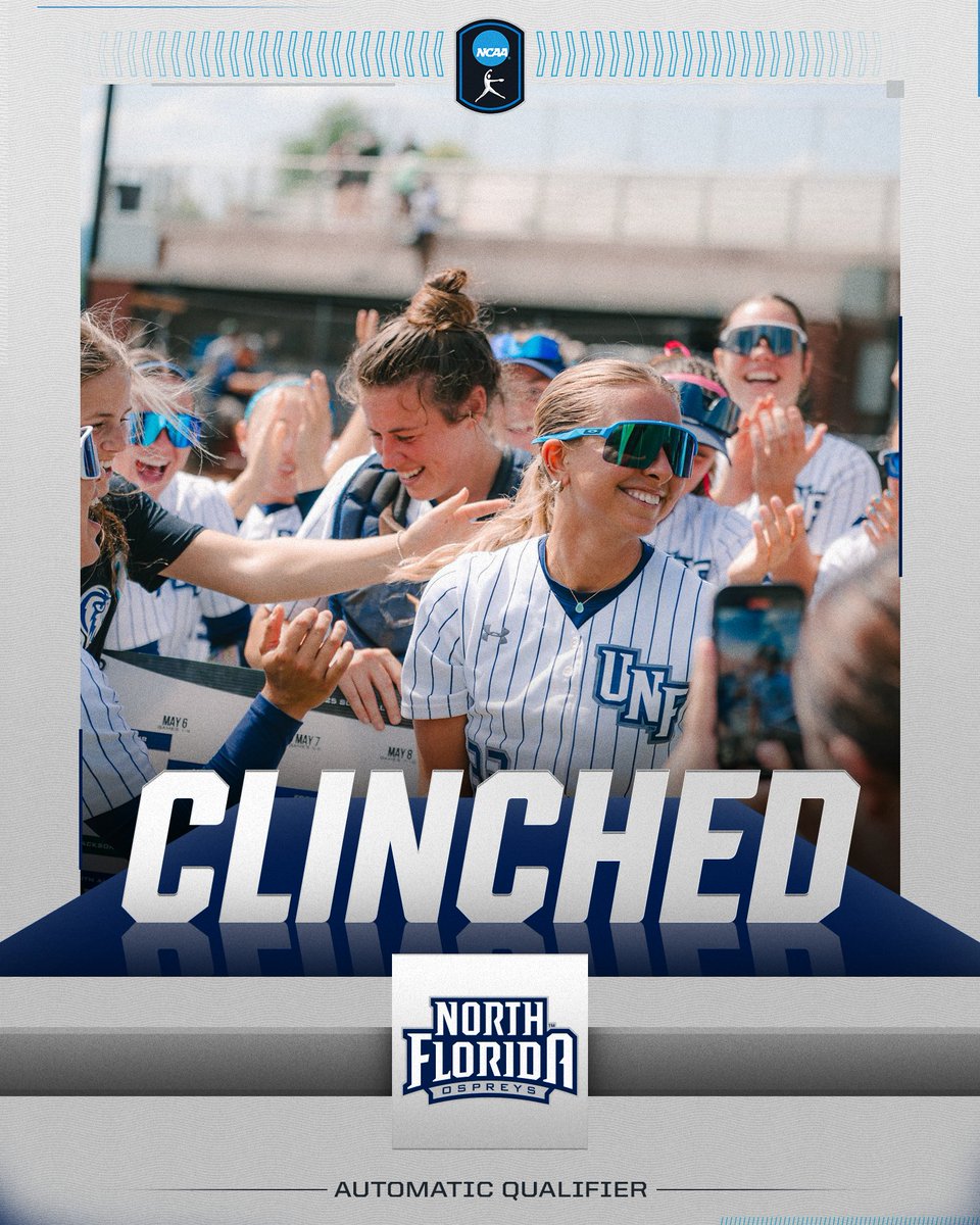 🐦 CLINCHED 🐦

<a href="/OspreySB/">UNF Softball</a> defeats Eastern Kentucky, 5-4, to win the <a href="/ASUNSports/">Atlantic Sun Conference</a> tournament and secure the AQ for the #RoadToWCWS!

#NCAASoftball