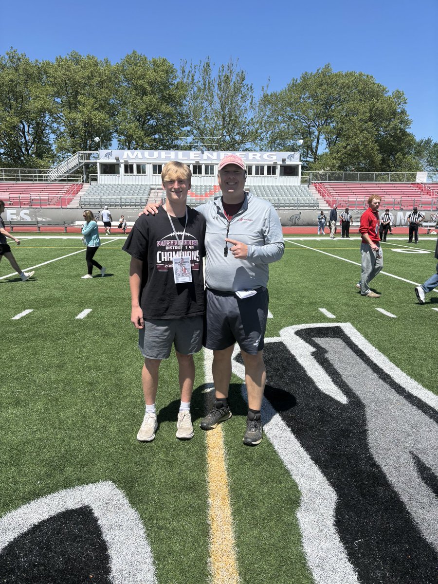 Had a great time at Muhlenburg Colleges Jr Day! Thanks <a href="/Coach_Frantz/">Greg Frantz</a>  <a href="/DigInMules/">Muhlenberg Football</a> for having me up.