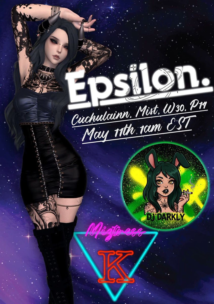 NEW VENUE ALERT!!!  WE ARE BRINGING THE CAT GIRL ZOOMIES TO EPSILON AT 2 AM!!!!  DYNAMIS/CUCHULAINN/MIST/WARD 30/PLOT 14!!! #ffxiv #ffxivdj #ffxivvenue #ffxivnightlife