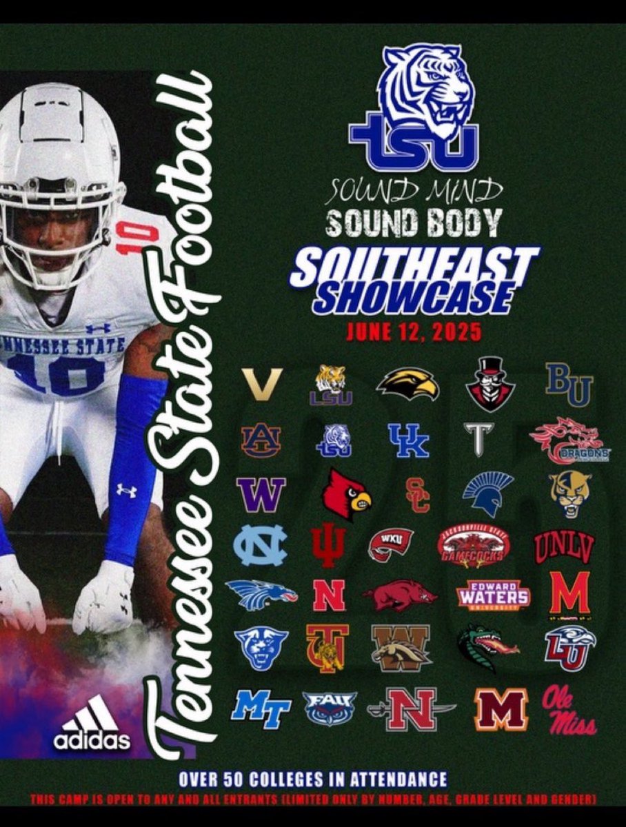 Brayden Conley (@braydenconley64) on Twitter photo Thanks for the invite! I wail be in attendance <a href="/TSUTigersFB/">Tennessee State Football</a> & <a href="/NCEC_Recruiting/">NPA</a>
See you in June!
<a href="/NatlPlaymkrsAca/">NatlPlaymkersAcademy</a> <a href="/BuckFitz/">NPA/SUPERMAX 100</a> <a href="/Hunter_DeNote/">Hunter DeNote</a> <a href="/jaxon_rose8/">Jaxon Rose</a> <a href="/LeverageLineman/">Leverage Lineman Training</a> <a href="/BallHawkU/">BallHawkU 🏈🦅</a> <a href="/WhitesCreek615/">Whites Creek Athletics</a> <a href="/CoachBKPowell/">CoachBPowell</a> <a href="/conley4kids/">Dr. Celia Conley</a> Thanks for the invite! I wail be in attendance <a href="/TSUTigersFB/">Tennessee State Football</a> & <a href="/NCEC_Recruiting/">NPA</a>
See you in June!
<a href="/NatlPlaymkrsAca/">NatlPlaymkersAcademy</a> <a href="/BuckFitz/">NPA/SUPERMAX 100</a> <a href="/Hunter_DeNote/">Hunter DeNote</a> <a href="/jaxon_rose8/">Jaxon Rose</a> <a href="/LeverageLineman/">Leverage Lineman Training</a> <a href="/BallHawkU/">BallHawkU 🏈🦅</a> <a href="/WhitesCreek615/">Whites Creek Athletics</a> <a href="/CoachBKPowell/">CoachBPowell</a> <a href="/conley4kids/">Dr. Celia Conley</a>