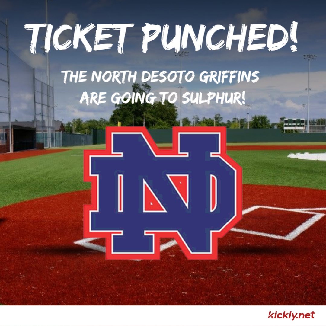 The North DeSoto Griffins have punched their ticket to the state championship series in Sulphur after beating Lutcher in three games!