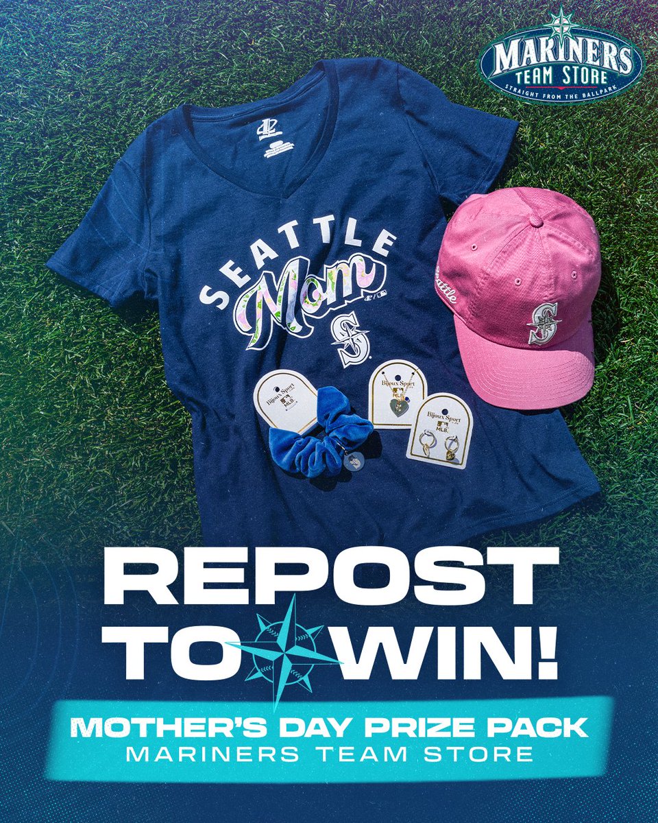 Seattle Mariners (@mariners) on Twitter photo 💐 REPOST TO WIN 💐
We’re giving away a Mother’s Day Prize Pack thanks to the <a href="/MarinersStore/">Mariners Team Store</a>! Just hit that repost button for a chance to win. #TridentsUp 💐 REPOST TO WIN 💐
We’re giving away a Mother’s Day Prize Pack thanks to the <a href="/MarinersStore/">Mariners Team Store</a>! Just hit that repost button for a chance to win. #TridentsUp