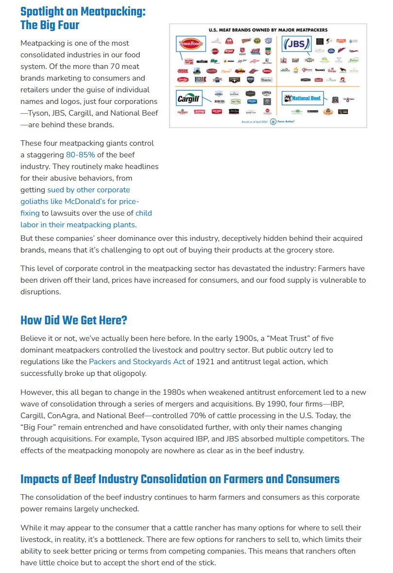 Behind the Brands: The Meatpacking Monopoly and the Illusion of Choice  via <a href="/FarmActionUS/">Farm Action</a>