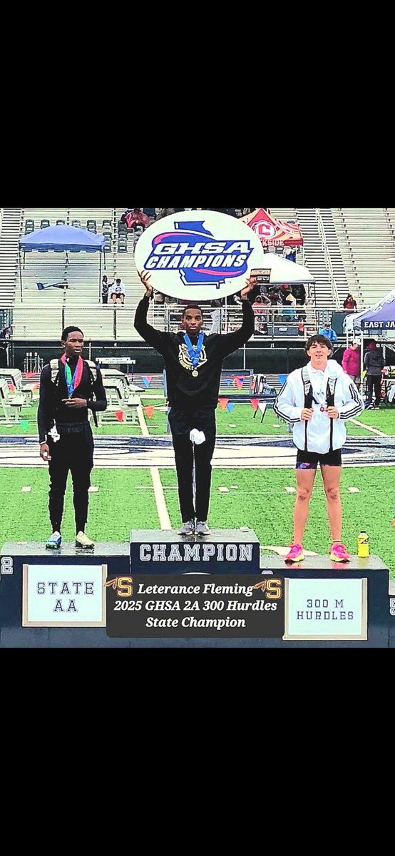 "🎉 Huge congratulations to Senior Leterance Fleming on winning the state championship in the 300 hurdles! Your hard work and determination have truly paid off. We're all so proud of you! 🏆👏 #StateChamp #ProudMoment" <a href="/SHS_Seminoles/">Salem High School</a>