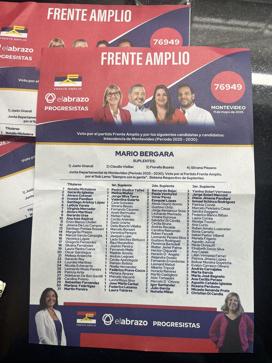 ¡Vamos por un nuevo Montevideo!😎

Mario Intendente con la 76949🔴🔵⚪️
Vamos por los 8 municipios frenteamplistas👈🏼