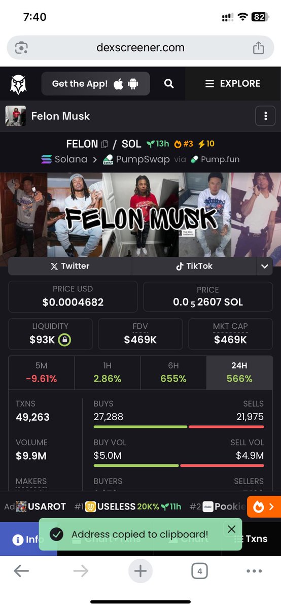 AlwinOlive's tweet image. Good morning fam ❤️

Another good one just see now. 

I am join now . Don’t miss out.

$FELON going it 2M MTK

TOKEN CA : 7848FbdkCNp5GnQHARobrEUuojyvCNUUKv7D2F4Upump

#FELON #felonmusk #INVESTOR #Web3