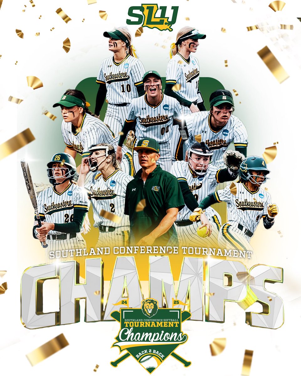 LionUpSoftball's tweet image. YOUR BACK TO BACK SOUTHLAND CONFERENCE TOURNAMENT CHAMPIONS!!!
#LionUp