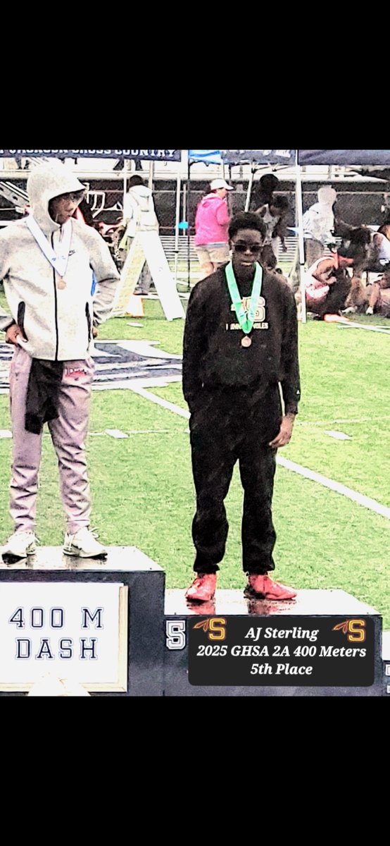 "👏 Congratulations to AJ Sterling on an impressive fifth place finish in the 400m dash at the Class 2A GHSA State Championship! Your hard work and determination are truly inspiring. Keep reaching for greatness! 🏅💪 #ProudMoment #TrackAndField" 
<a href="/SHS_Seminoles/">Salem High School</a>