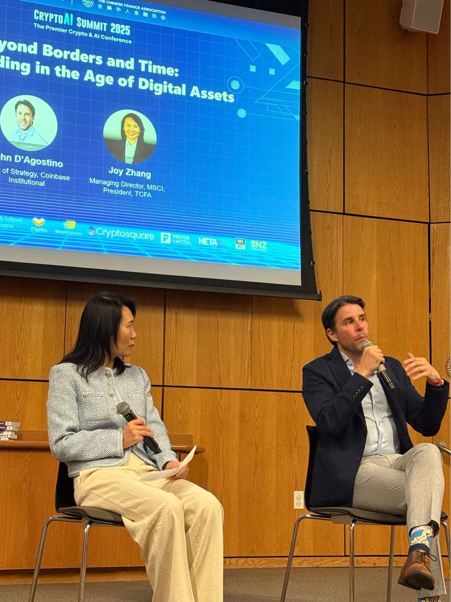 Coinbase 战略主管谈收购Deribit：衍生品平台为资本创造确定性在MetaEra 支持的线下峰会Crypto AI Summit 2025  现场，围绕@DeribitOfficial 潜在收购案的探讨中，@coinbase Institutional 战略主管