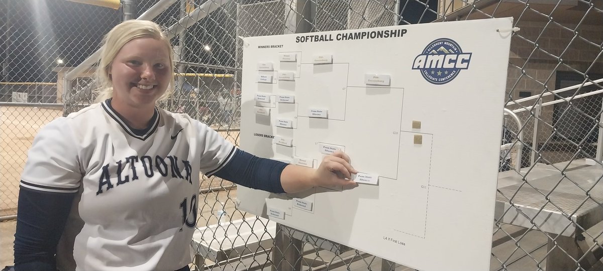 The softball fin̈ale is set as <a href="/PSAltoonaLions/">Penn State Altoona Athletics</a> d. <a href="/PSBAthletics/">Behrend Athletics</a> 8-3 for a 10am match up with <a href="/upgbobcats/">Pitt-Greensburg Athletics</a> tomorrow!
