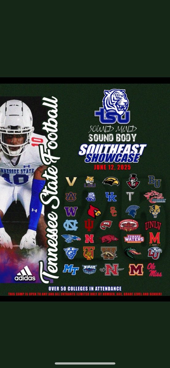 Aleem Pavagadhi (@aleempavagadhi5) on Twitter photo Blessed to receive an invite to the Tennessee State University Southeast Showcase Mega Camp! <a href="/NCEC_Recruiting/">NPA</a> <a href="/PrepRedzoneIL/">Prep Redzone Illinois</a> <a href="/PrepRedzone/">Prep Redzone 🏈</a> <a href="/youareathlete/">You Are Athlete</a> <a href="/CoachHinshaw/">Darin Hinshaw</a> <a href="/FBUcamp/">Football University</a> <a href="/PrepRedzoneNext/">Prep Redzone 𝙉𝙀𝙓𝙏 🏈</a> <a href="/NxtLevelAtx/">Next Level Athletix</a> <a href="/TSUTigersFB/">Tennessee State Football</a> <a href="/CoachTPart/">Travis Partridge</a> Blessed to receive an invite to the Tennessee State University Southeast Showcase Mega Camp! <a href="/NCEC_Recruiting/">NPA</a> <a href="/PrepRedzoneIL/">Prep Redzone Illinois</a> <a href="/PrepRedzone/">Prep Redzone 🏈</a> <a href="/youareathlete/">You Are Athlete</a> <a href="/CoachHinshaw/">Darin Hinshaw</a> <a href="/FBUcamp/">Football University</a> <a href="/PrepRedzoneNext/">Prep Redzone 𝙉𝙀𝙓𝙏 🏈</a> <a href="/NxtLevelAtx/">Next Level Athletix</a> <a href="/TSUTigersFB/">Tennessee State Football</a> <a href="/CoachTPart/">Travis Partridge</a>