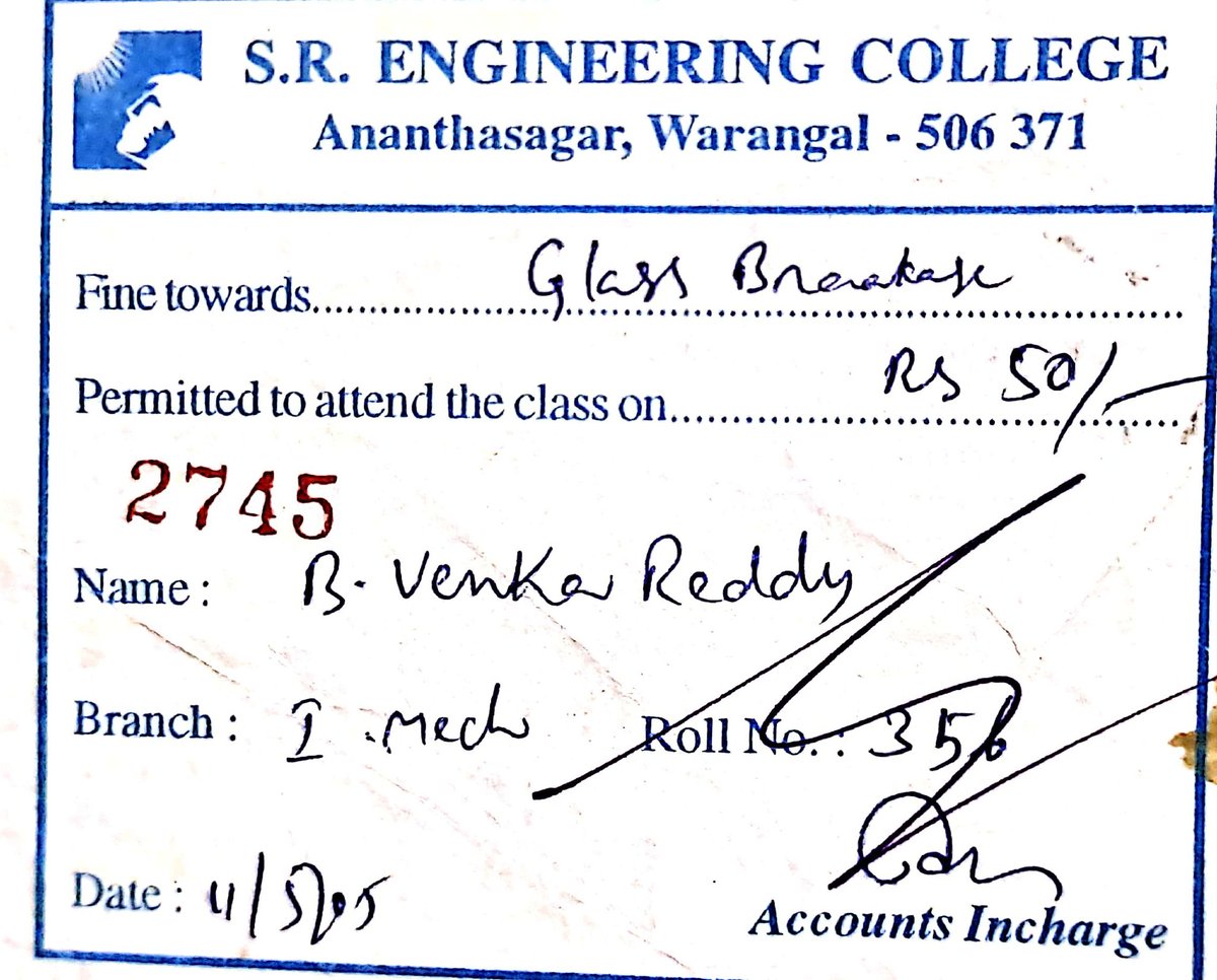 "Glasses break, but not memories. One fine memory from our B.Tech days — can’t believe it’s been 20 years!"