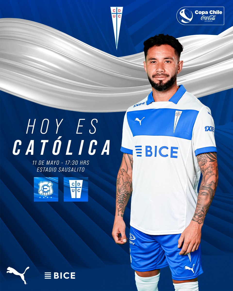 Cruzados's tweet photo. 𝐓𝐄 𝐀𝐋𝐄𝐍𝐓𝐀𝐌𝐎𝐒 𝐂𝐎𝐍 𝐄𝐋 🤍💙

¡#HoyEsCatólica! ⚪🔵 #LosCruzados saltan a la cancha del estadio Sausalito para enfrentar a Everton 🆚

🏆 Fecha 6 Fase de Grupos #CopaChileCocaColaSinAzúcar
⏰ 17:30 hrs.
📡 @TNTSportsCL

𝐕𝐀𝐌𝐎𝐒 𝐔𝐂 👊 https://t.co/e4oO7VBAkQ