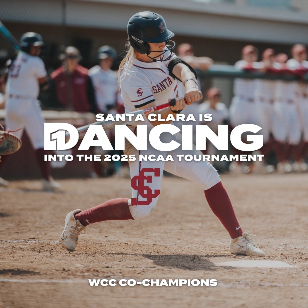 D1Softball (@d1softball) on Twitter photo TICKET PUNCHED๐๏ธ๐
<a href="/SCUSoftball/">Santa Clara Softball</a> wins the <a href="/WCCsports/">West Coast Conference</a> AQ to punch their ticket to the 2025 #NCAASoftball Tournament!
#D1Softball
#RoadToWCWS TICKET PUNCHED๐๏ธ๐
<a href="/SCUSoftball/">Santa Clara Softball</a> wins the <a href="/WCCsports/">West Coast Conference</a> AQ to punch their ticket to the 2025 #NCAASoftball Tournament!
#D1Softball
#RoadToWCWS