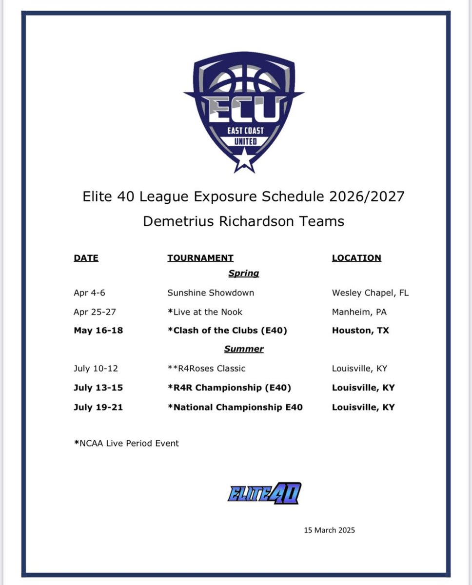 Allevia Williams (@allevia10) on Twitter photo My summer schedule!! Come check us outt!! Cant wait to play with my new team!! <a href="/ECunitedbball/">eastcoastunited</a> <a href="/CoachCoreyECU/">Coach Corey ECU</a> My summer schedule!! Come check us outt!! Cant wait to play with my new team!! <a href="/ECunitedbball/">eastcoastunited</a> <a href="/CoachCoreyECU/">Coach Corey ECU</a>