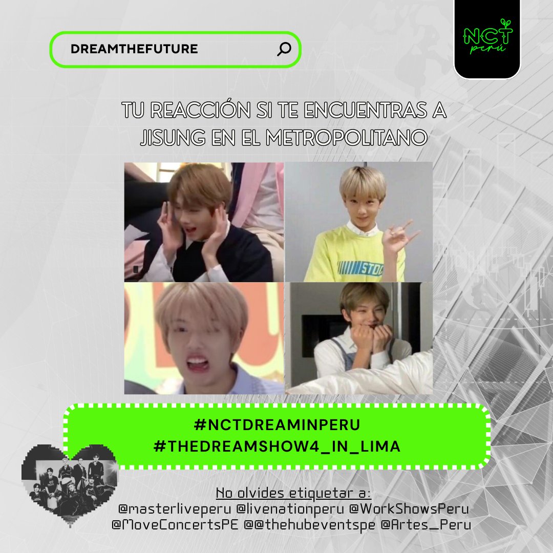 JISUNG_PERU's tweet photo. estaría super emocionada y a la preocupada porque lo pueden aplastar dentro del metropolitano #NCTDREAMinPeru #THEDREAMSHOW4_in_LIMA
@masterliveperu

@livenationperu
@WorkShowsPeru
@MoveConcertsPE
@thehubeventspe
@Artes_Peru https://t.co/1EPLkFLjlp