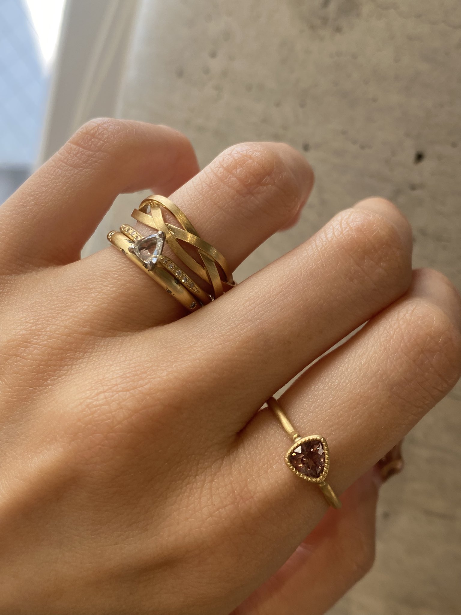 モナカジュエリー MONAKA ナチュラルダイヤモンド ブラウン