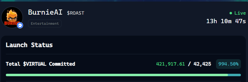 fahrisyafris's tweet photo. this is very impressive, still have about 13 hours left but the bounding is almost 1000%.... to the moon🚀📷 $ROAST
@virtuals_io 

#VirtualsProtocol #Virtuals https://t.co/SmFRIC5Wup