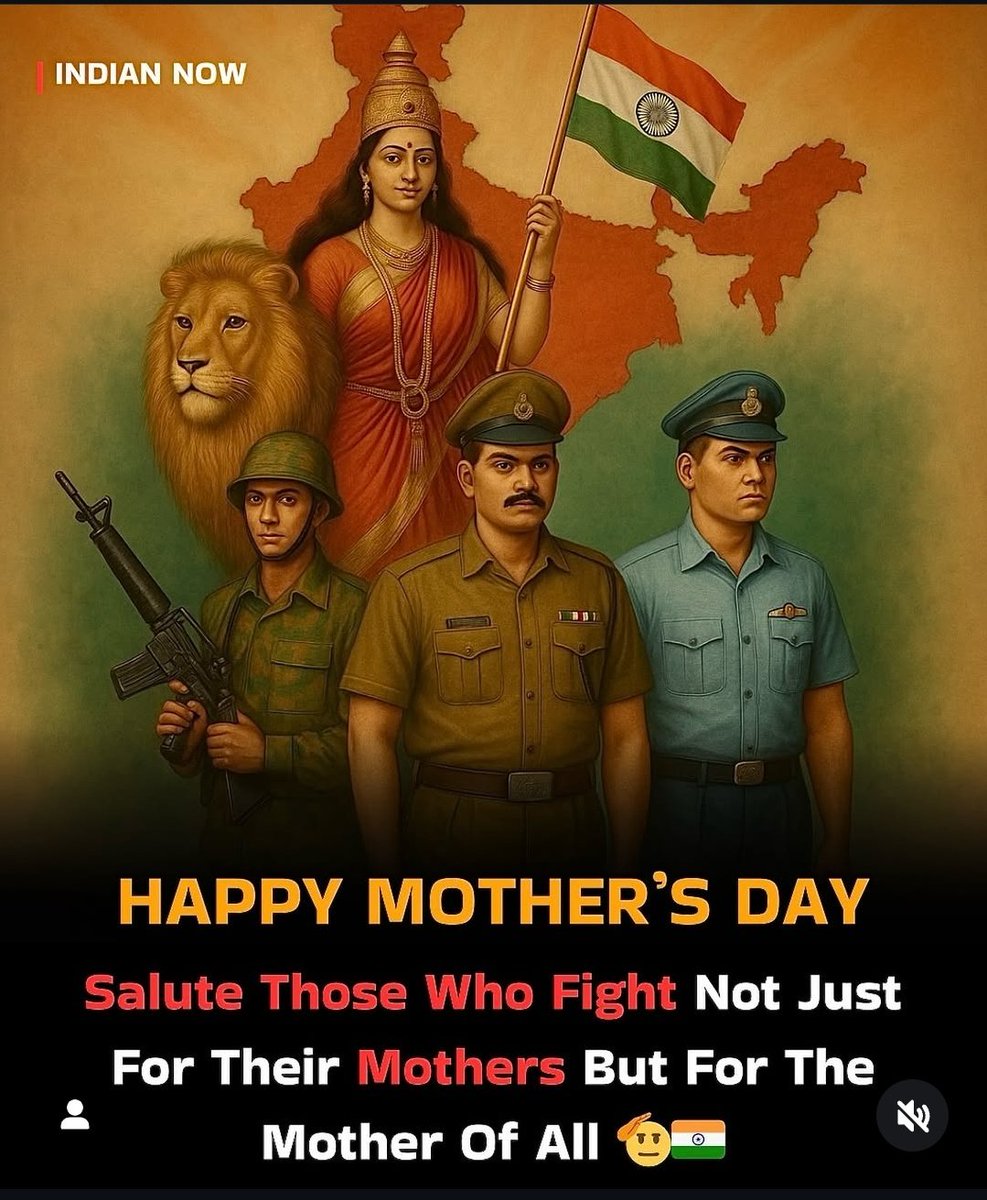 This Mother's day,let's honor the brave hearts who not only fight for their Mothers but for the Mother of all- Bharat mata 🇮🇳 🙏 🙌 

Let's Salute ,Our protectors in Uniform who stand tall everyday for our Nation . 🫡🇮🇳🪖🚩
#JaiHind 🇮🇳 
#IndiaPakistanWar 
#IndianArmy