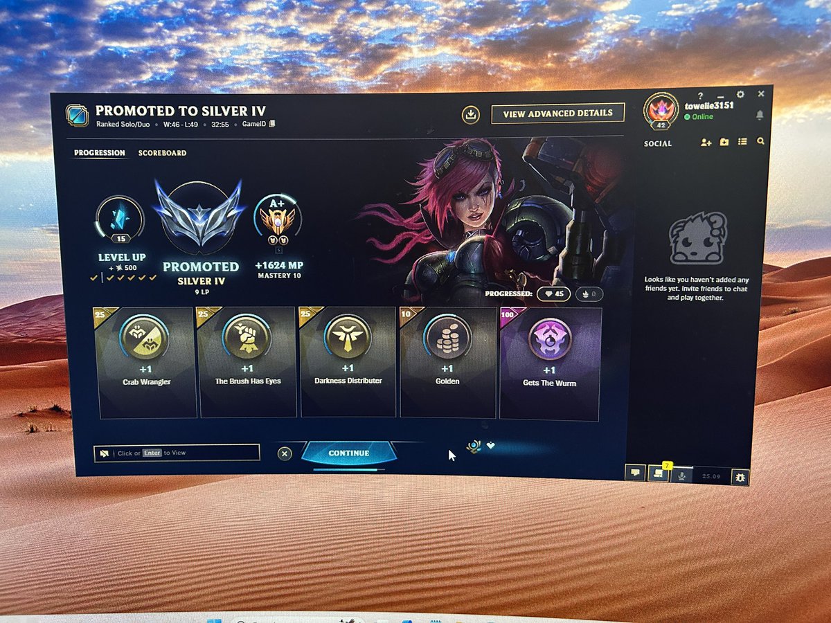YOOOO I’M FINALLY OUT OF BRONZE LOL!!!