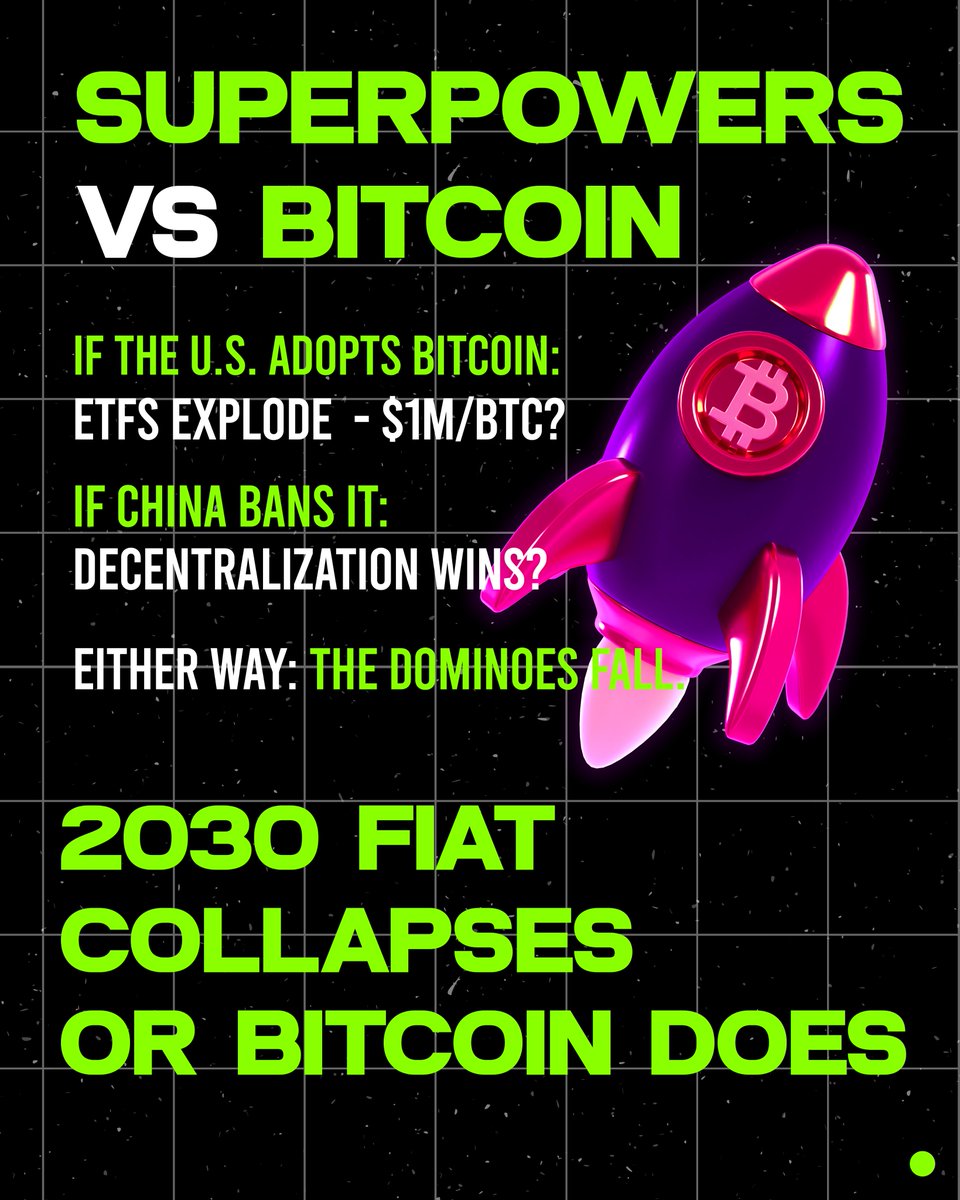 THE GLOBAL DOMINO EFFECT HAS BEGUN… WILL YOUR COUNTRY FALL NEXT? 
El Salvador made Bitcoin MONEY. 🇸🇻
What if the U.S., EU, or China follow?

By 2030, Bitcoin could be:
✅ A global reserve asset
✅ Banned by desperate governments
✅ Or BOTH.

#BitcoinDomino #bitcoin $btc #bitcoin