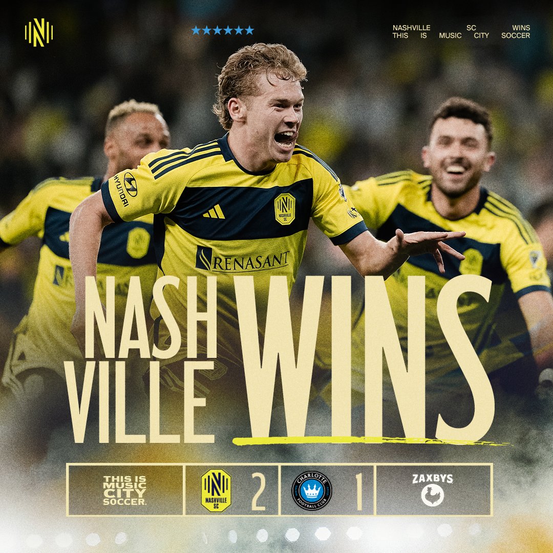 COMEBACK COMPLETE ✔️ 

WE TAKE ALL THREE POINTS AGAINST CHARLOTTE 😤

<a href="/Zaxbys/">ZAXBYS</a> | #NSHvCLT