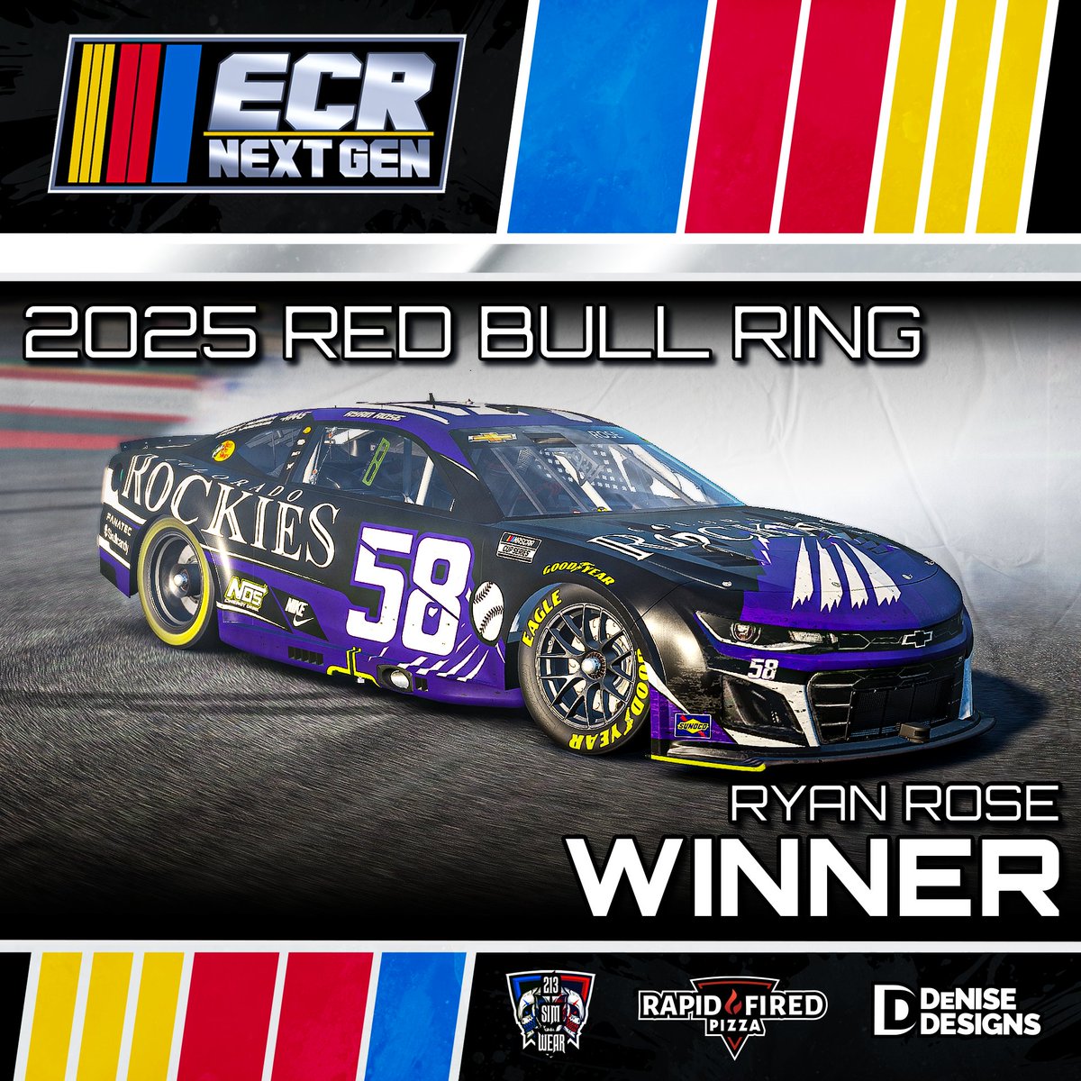 The road course came and went as some Tempers Flared! Ryan Rose was able to grab the 🏆 <a href="/EliteWarMachine/">Tyler Birden</a> P2 <a href="/Tristen__18/">Tristen Bailey</a> P3 <a href="/aaronrmiller99/">Aaron Miller</a> P4 and <a href="/speedmachine51/">⚡️51⚡️</a> P5 to round out the top 5.

Next week we head to <a href="/CLTMotorSpdwy/">Charlotte Motor Speedway</a> for our longest race of the year!