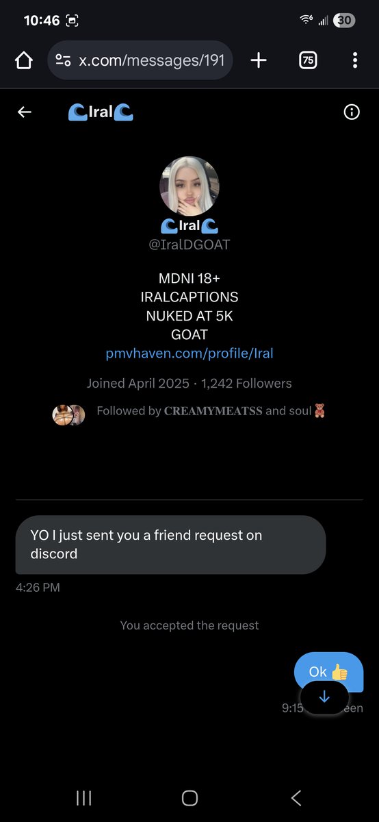 Bro got mad and blocked me on here and discord cus I didn't wanna show him my 🍆

Can't make this shit up 🤣